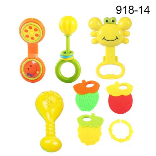 Baby Cartoon Hand Jingle Musical Developmental Speelgoed Bed Klokken Voor Kinderen Ring Rammelaars Bijtring Speelgoed Voor Kinderen 5/8 stuks: 8pcs