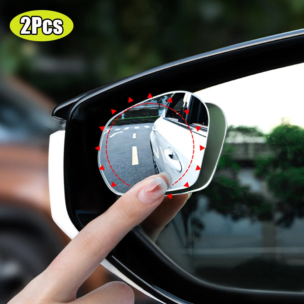 Auto Dodehoekspiegel Achteruitkijkspiegel Groothoek 360 Graden Verstelbare Kleine Ronde Spiegel Auto Reverse Extra Achteruitkijkspiegel Bolle Spiegel