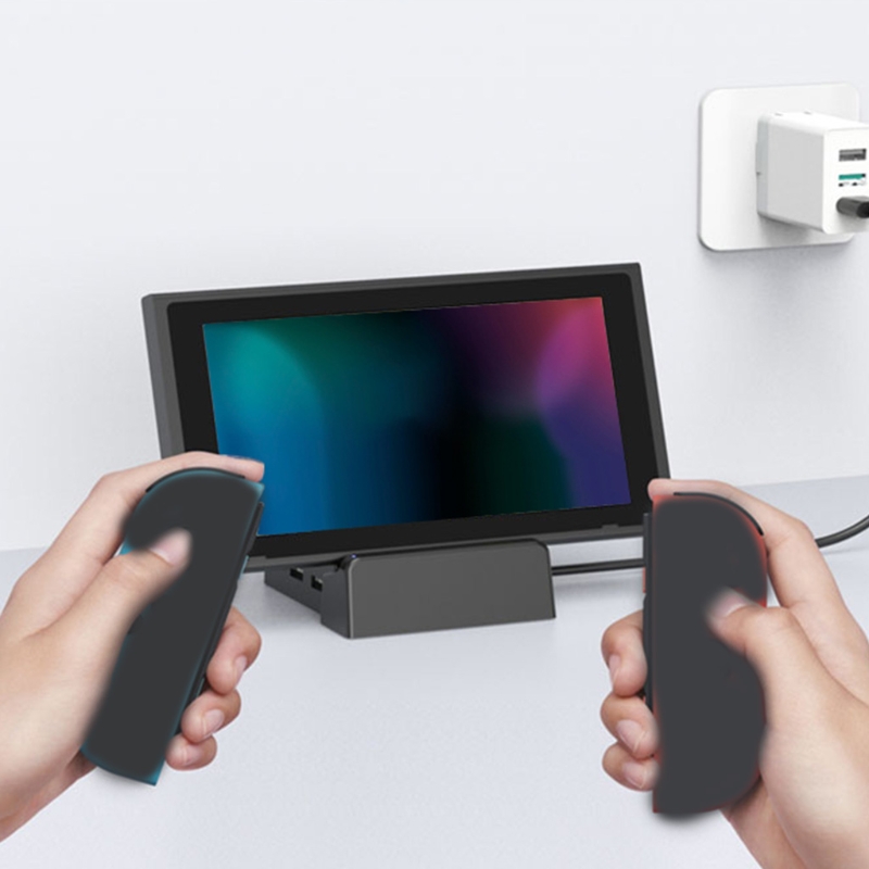 Handgefertigter ladeständer mit kühlbasis, kompatibel mit der nintendo switch lite konsole, mit 2 usb-anschlüssen, ladestation für spielkonsolen 95af