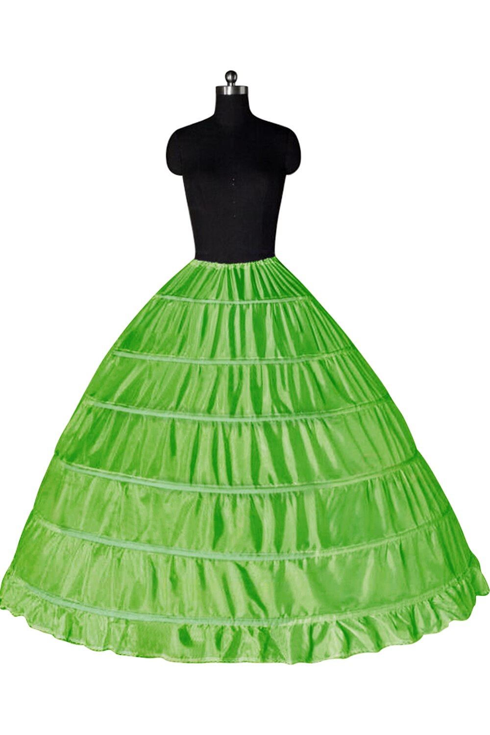 Enaguas blancas baratas de 6 aros para vestido de novia, accesorios de boda baratos: Verde