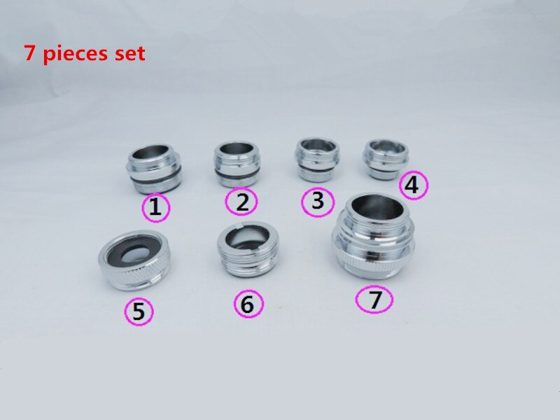 22mm 24mm 3/4 &quot;Zu M22 Wasserhahn Filter Stecker Belüfter Luftreiniger Bubbler Garten Schlauch Wasser Filter Adapter Standard gewinde Adapter: 7 Stücke einstellen