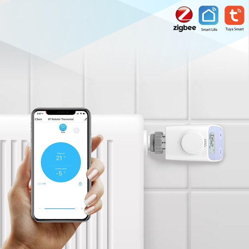 Tuya Smart Home Radiator Valve Smart Valve Temperature Control Valve ZIGBEE Temperature Control Valve