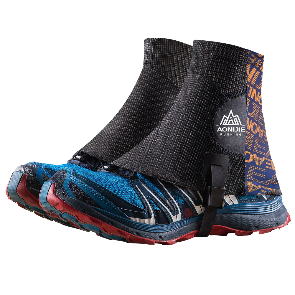AONIJIE-Zapatillas de Trail Running Unisex, altamente protectoras, a prueba de arena, zapato para exteriores, cubiertas reflectantes para triatlón, Maratón, senderismo, E941: Black Orange
