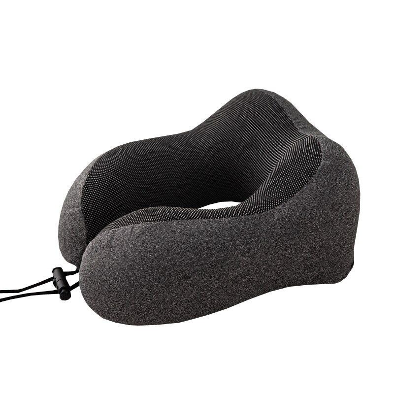 memory foam neck pillow massage cushion travel vacation car seat rest: grey 2