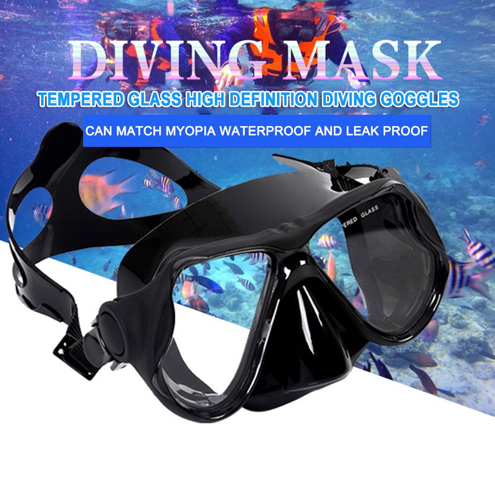 Scuba Duiken Masker Zwembril Voor Volwassen Snorkelen Camera Mount Houder Zwart Bril Box Storage Case