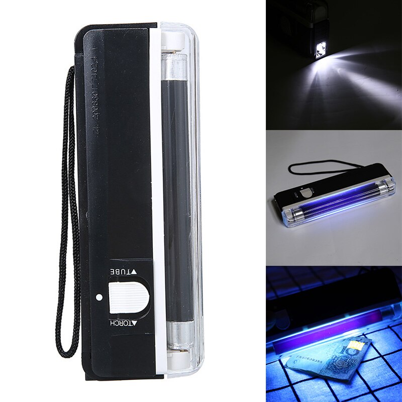Lámpara UV portátil 2 en 1 de , Mini tubo ultravioleta, Detector de lámpara con linterna