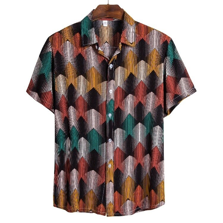 Man Leisure Time Short Sleeve Shirt Shirt Male Cs168: 2XL