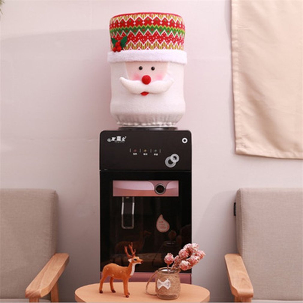 Christmas Decorations Elastic Water Bucket Cover Dispenser Drinking Fountain Decorations Cute Water Bucket Dust Cover