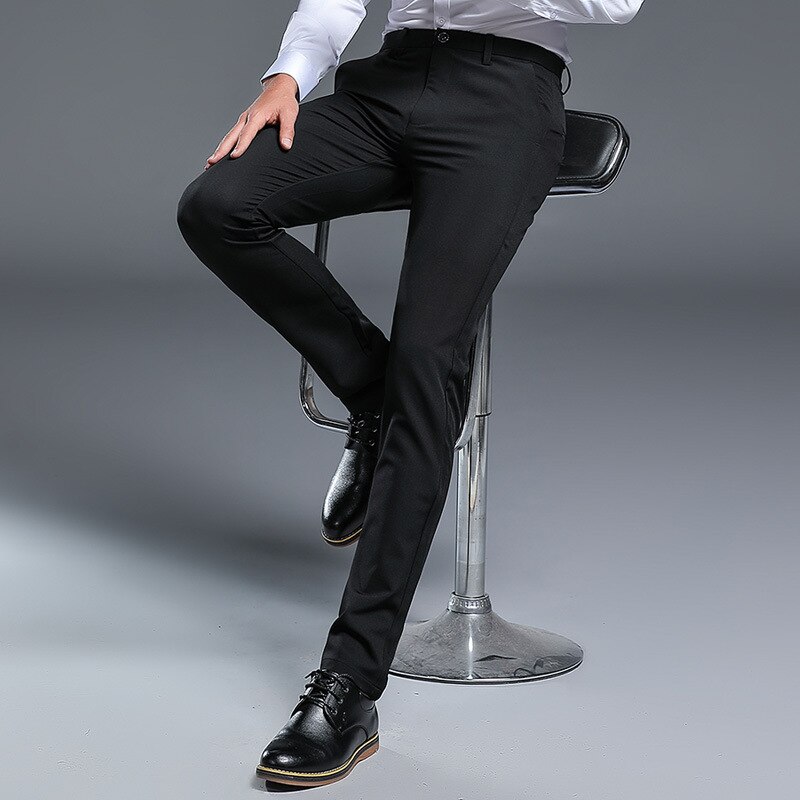 Trajes de negocios para Hombre, pantalones nuevos para Hombre, Formal, ajustado, pantalones de Vestir, pantalones de Hombre, pantalón de oficina Hombre, pantalones de traje Social