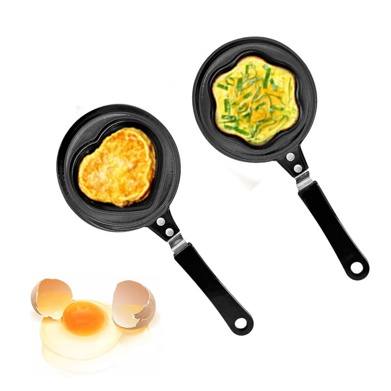 Pans 1 Pcs Non-Stick Egg Pancake Omelet Mini Fry Frying Pan Mini Cookware Black Mini Non Stick Blini Cookware