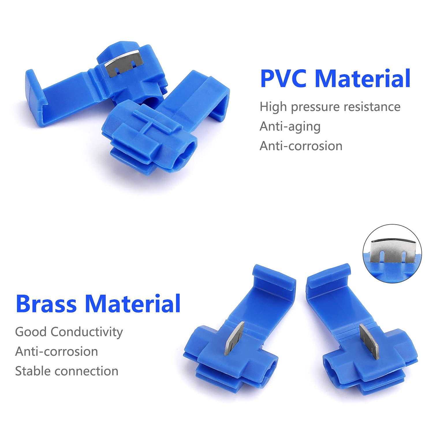 50 Stuks Draad Kabel Connectors Scotch Lock Elektrische Quick Splice Terminals Crimp Niet-destructief Zonder Breken Lijn AWG 22-18