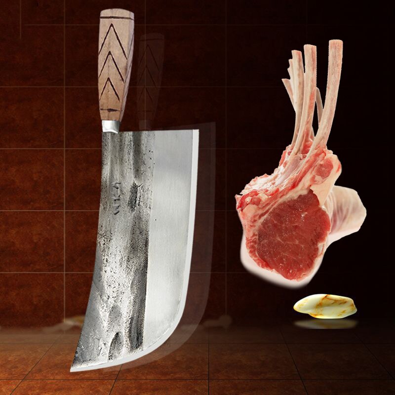 Forged Kitchen Knife High Carbon Clad Steel Cleaver Knife for Meat Bone Fish Fruit Vegetables Butcher Knife Chinese Chef Knife