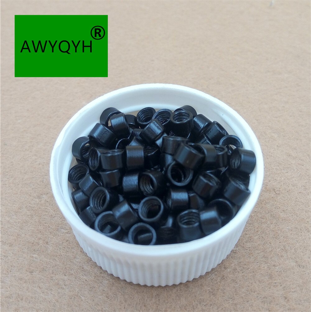 Hair Extension aluminium Micro links Rings Beads Links with Screws thread
