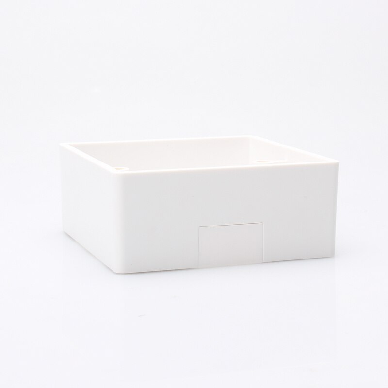 Pure White Wiring Bottom Box Socket Best Glossy Surface Mounting Case 86x86mm For Home Office Building