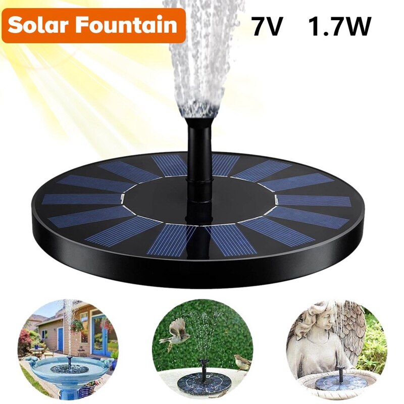 Mini Solar Water Fountain Pool Pond Waterfall Fountain Garden Decoration Outdoor Bird Bath Solar Powered Fountain