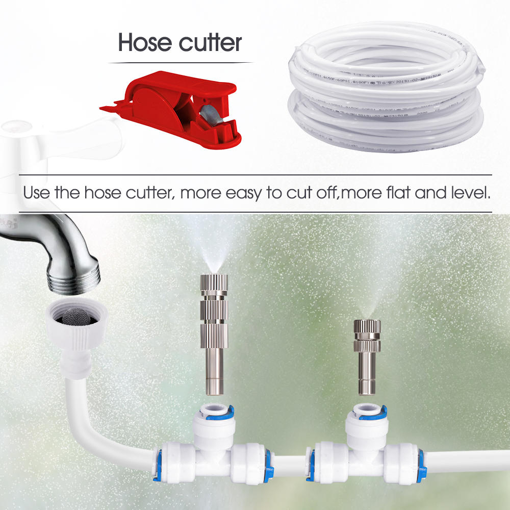 Weißer 6 mm PE-Schlauch-Schnellverbinder, 1/4 Zoll Schlauch-Schnellverschluss-Armaturen für Zuhause, Wasserreiniger, Gartenschlauch, Bewässerungssystemverbindungen
