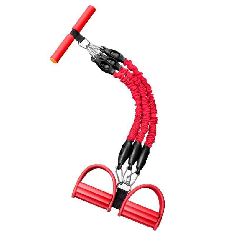 Pedal Chest Expander Men's Thin Leg Belly Control Pulling Rope Sit-ups Home Fitness Equipment Sports Auxiliary Rope Model Number: Red