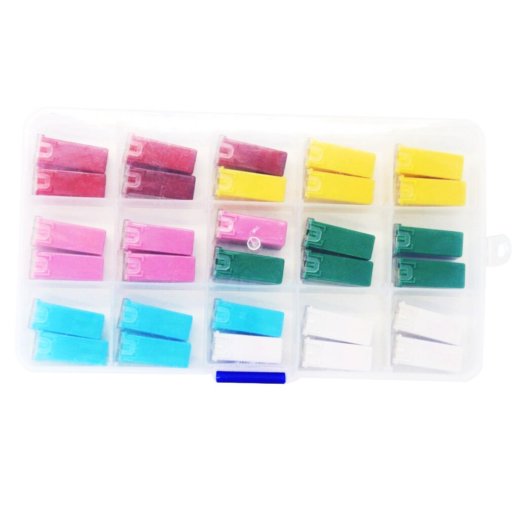 Caja de surtido de fusibles Jcase, 30 piezas, F2828-Z, 20A, 25A, 30A, 40A, 50A, 60A