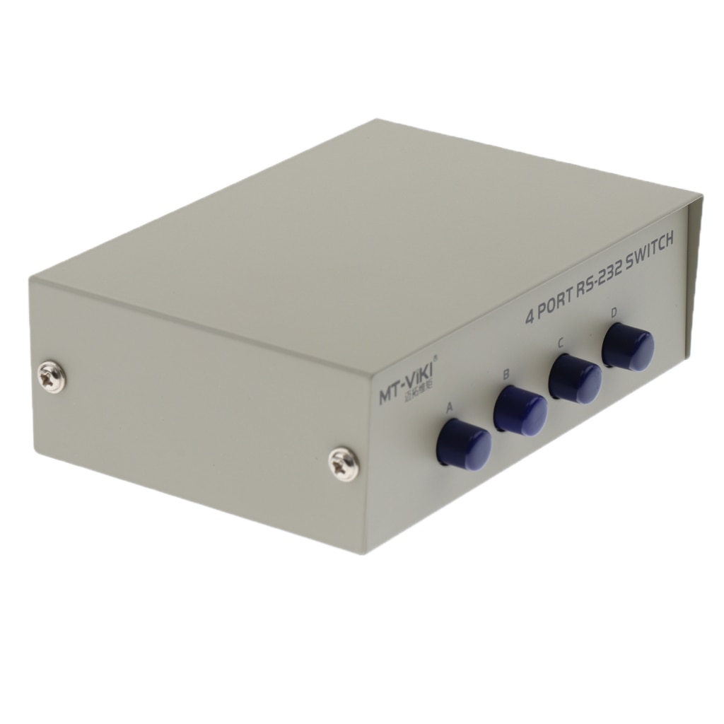 Printer DB9 Pin Seriële RS232 Switch Box Handleiding 4 Poorten Data Sharing Switcher