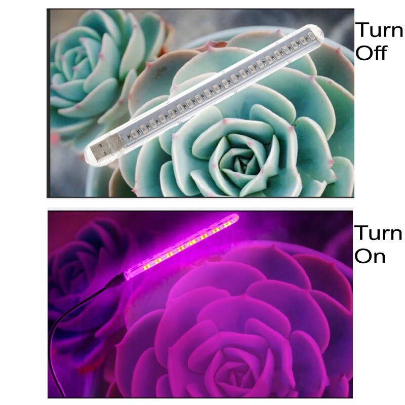 10w led vækstlys usb bærbart led plantevækstlys  dc5v fuldspektrum phyto lampe 21 leds roterende fleksibelt lys indendørs