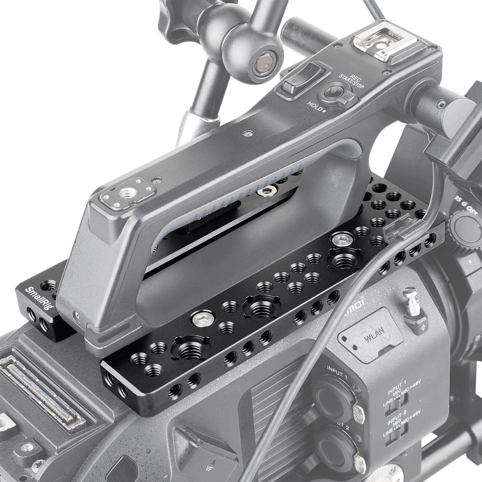 Plaque de montage supérieure pour Sony FS7/FS7II plaque en forme de U Compatible avec FS7 poignée d'origine avec 1/4 3/8 trous de vis-1975