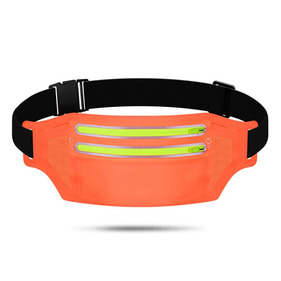 Trail Running Bag Waterproof Running Waist Bag Reflective Fanny Pack Men Women Jogging Marathon Belt bag Gym Fitness Bag: Type B Orange