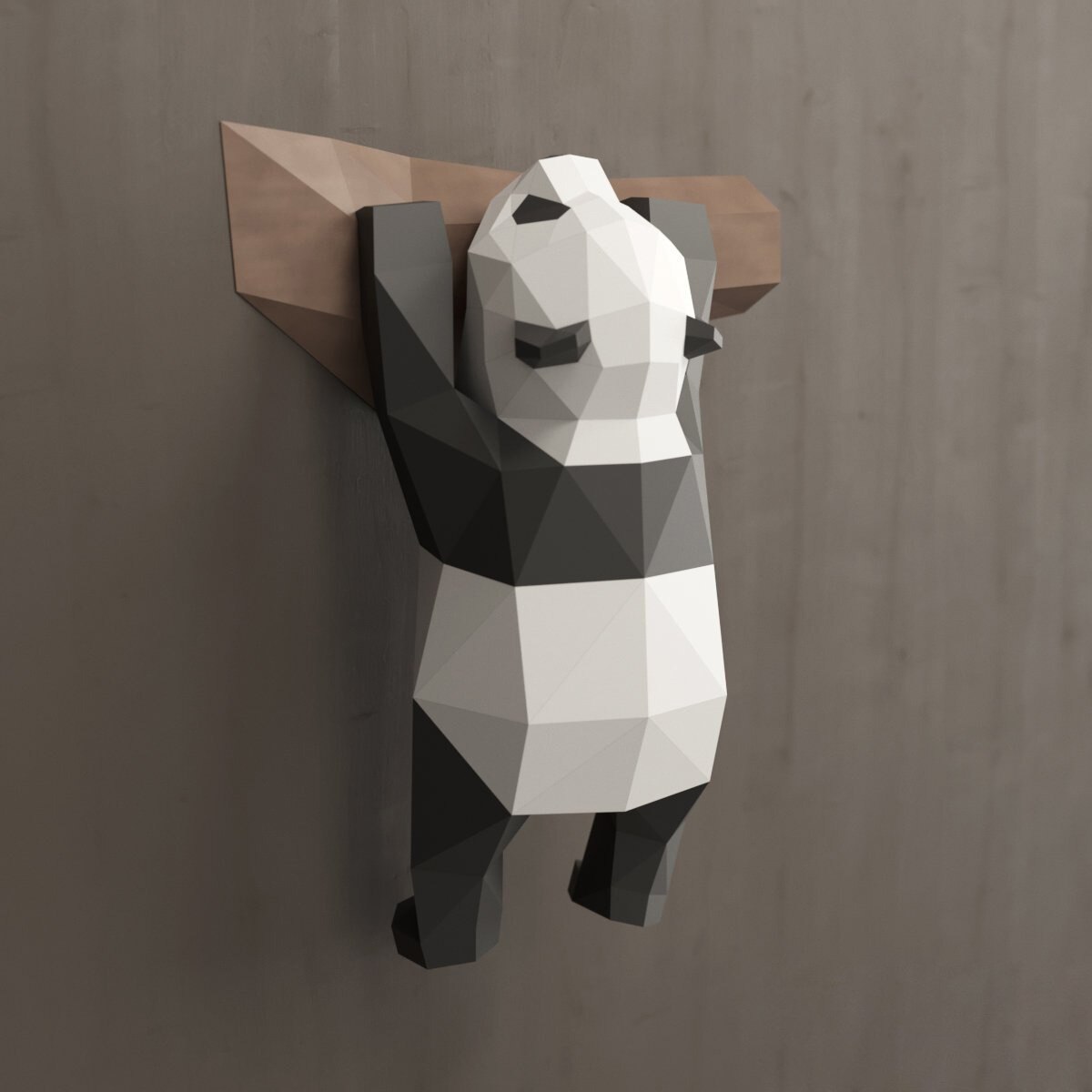 Hanging Panda 3D Papercraft DIY Handmade Papercraft Ornaments Ornaments Geometric Origami Three-dimensional Composition