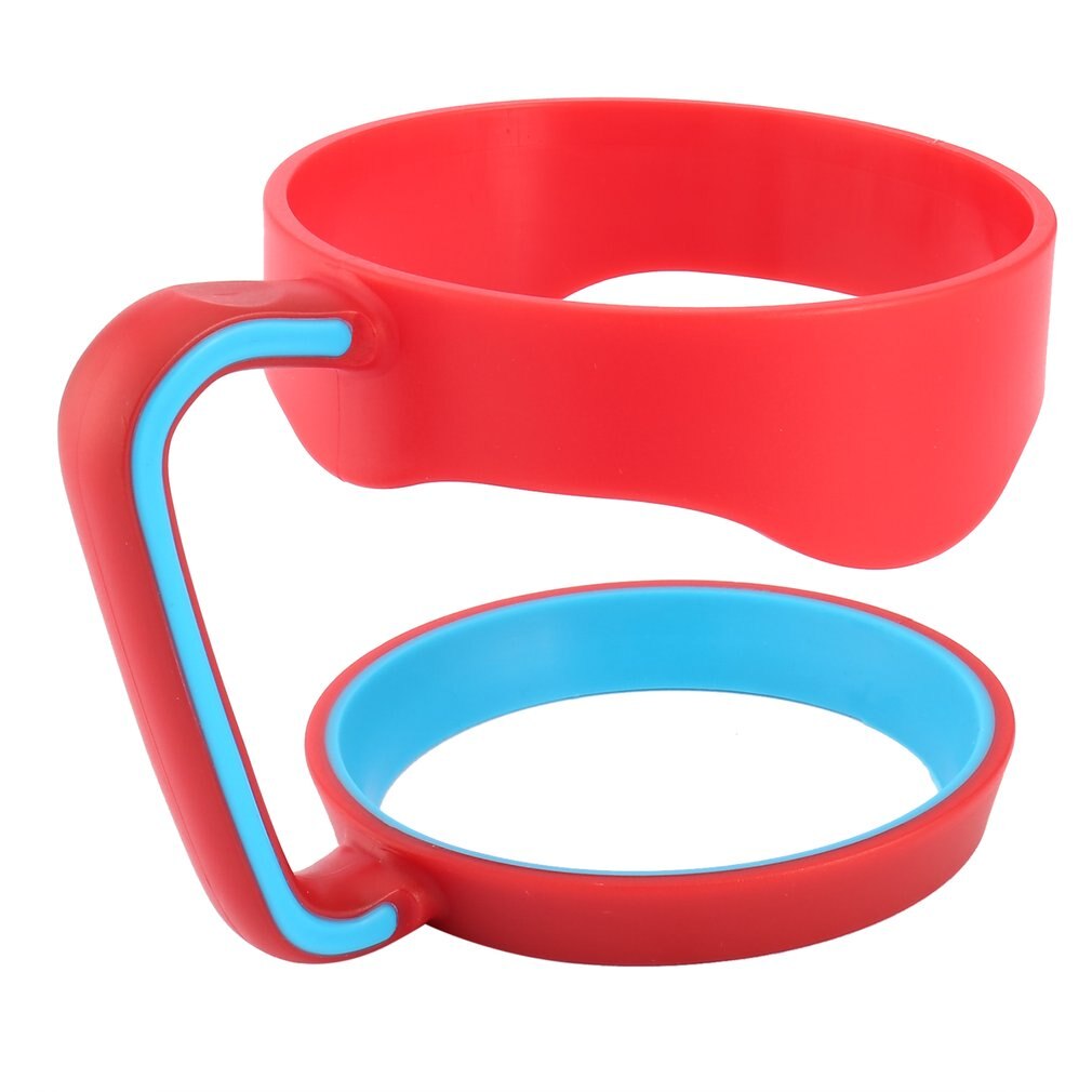 Poignée de tasses en plastique de support de main rouge + bleu pour la poignée de gobelet de Rambler de 30 Oz pour des tasses de tasse de 30 onces deux anneaux: Default Title