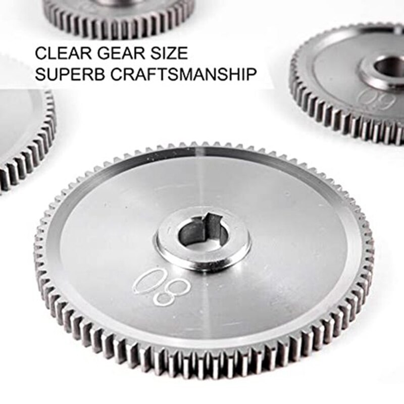 Metal Lathe Gears, Precise Mini Lathe Replacement Gears Including Box Gear Set, Belt Gear for C2 Mini Lathes