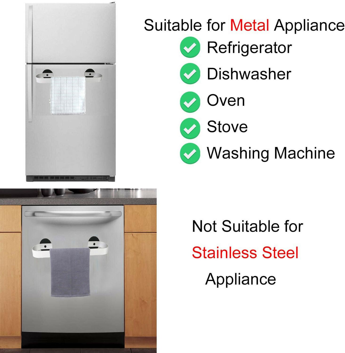 Magnetic towel holder for Refrigerator, Stove, Oven, Dishwasher, Washing Machine