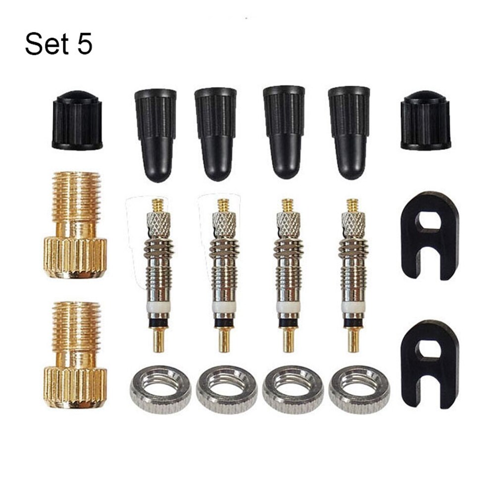 1 Set Bicycle French Presta Tire Valve Cores+Valve Core Removal Tool Bike Tire Valve Cores Plus Removal Replacement Cycling Part: 5