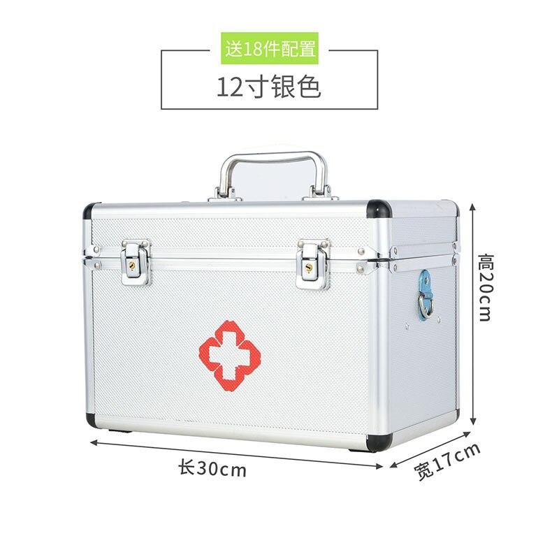 First Aid Box, Doctor Medicine Multi-Layer Family Medicine Home Health Box with Lock, Corner Bracket: 12 IN W Ord Brkt