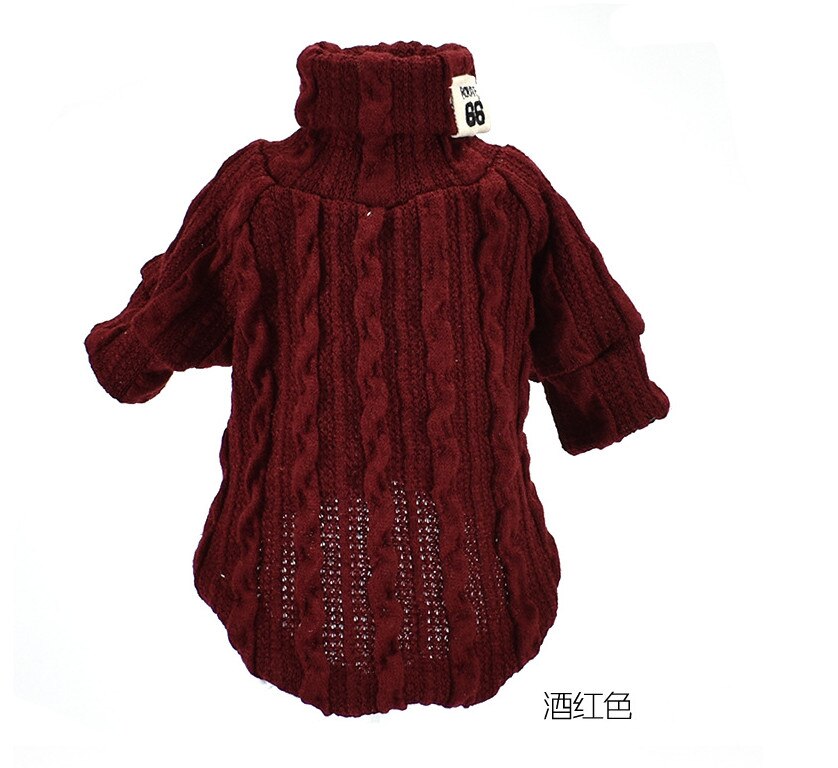 Pull tricot pour animaux chat | Chiot, chien, tricot , pulls classiques, tricot à col roulé, petits chiens, chaton chats, vêtements tricot doux: Bourgogne / M