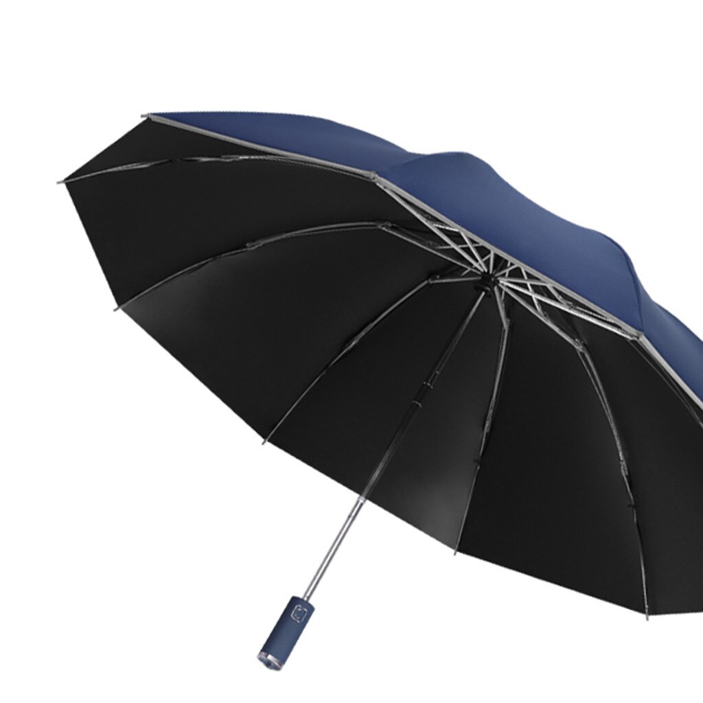 Automatische Paraplu Reverse Vouwen Business Paraplu Met Reflecterende Strips Mannen Vrouwen Automatische Reverse Paraplu Sterke