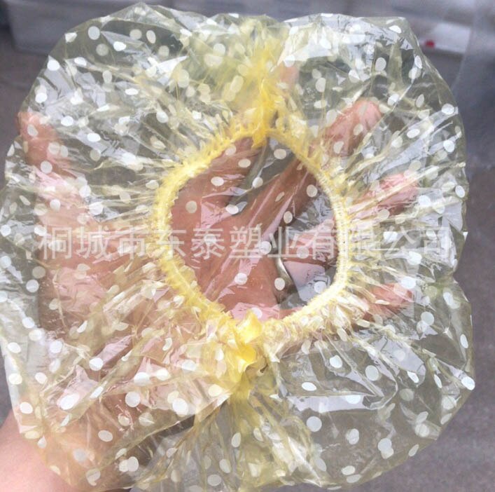 30pcs Disposable Shower Cap: Yellow