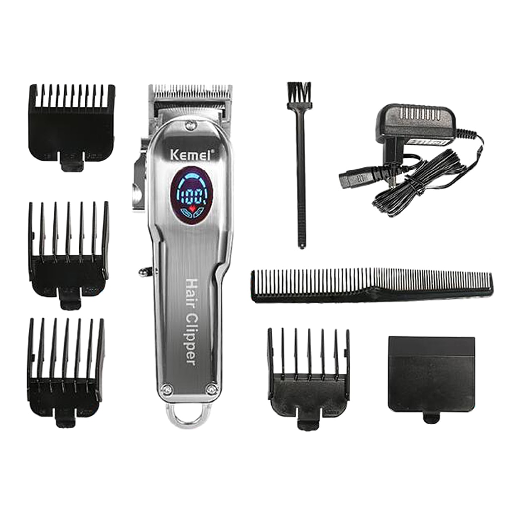 Kemei km -2002 metal elektrisk hårklipper shaver trimmer cutter eu plug