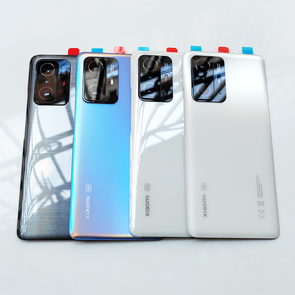 Original Back Glass Cover For Xiaomi 11T Pro 5G Back Door Replacement Battery Case, Rear Housing Cover Mi11T With Camera Lens