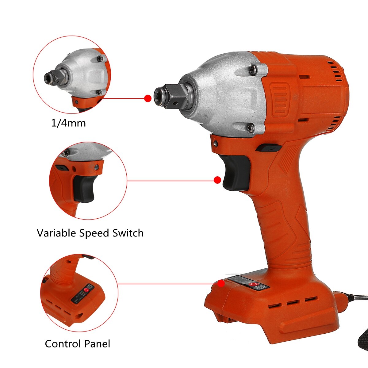 18v elektrische borstelloze slagschroevendraaiers 32mm 588n. m koppel oplaadbare 1/2 dopsleutel elektrisch gereedschap draadloos voor makita accu