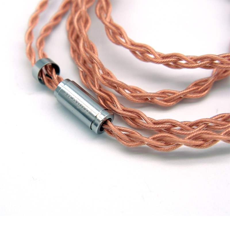FAAEAL 4Core High Purity Copper cable with 2Pin/MMCX Connector 3.5/2.5/4.4mm Gold-plated plug Earphone Upgrade Cable For TFZ/TRN