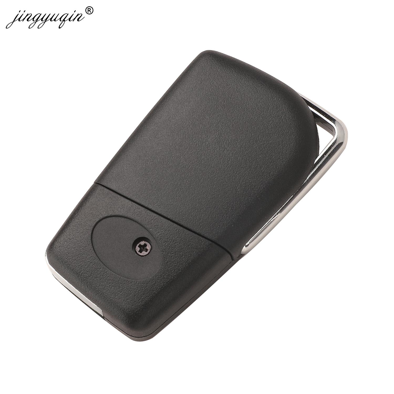 jinyuqin Flip Folding Remote Key Shell Case fit CR2016 Holder for Toyota Levin Camry Reiz Highlander Corolla VA2 Toy48 Toy43