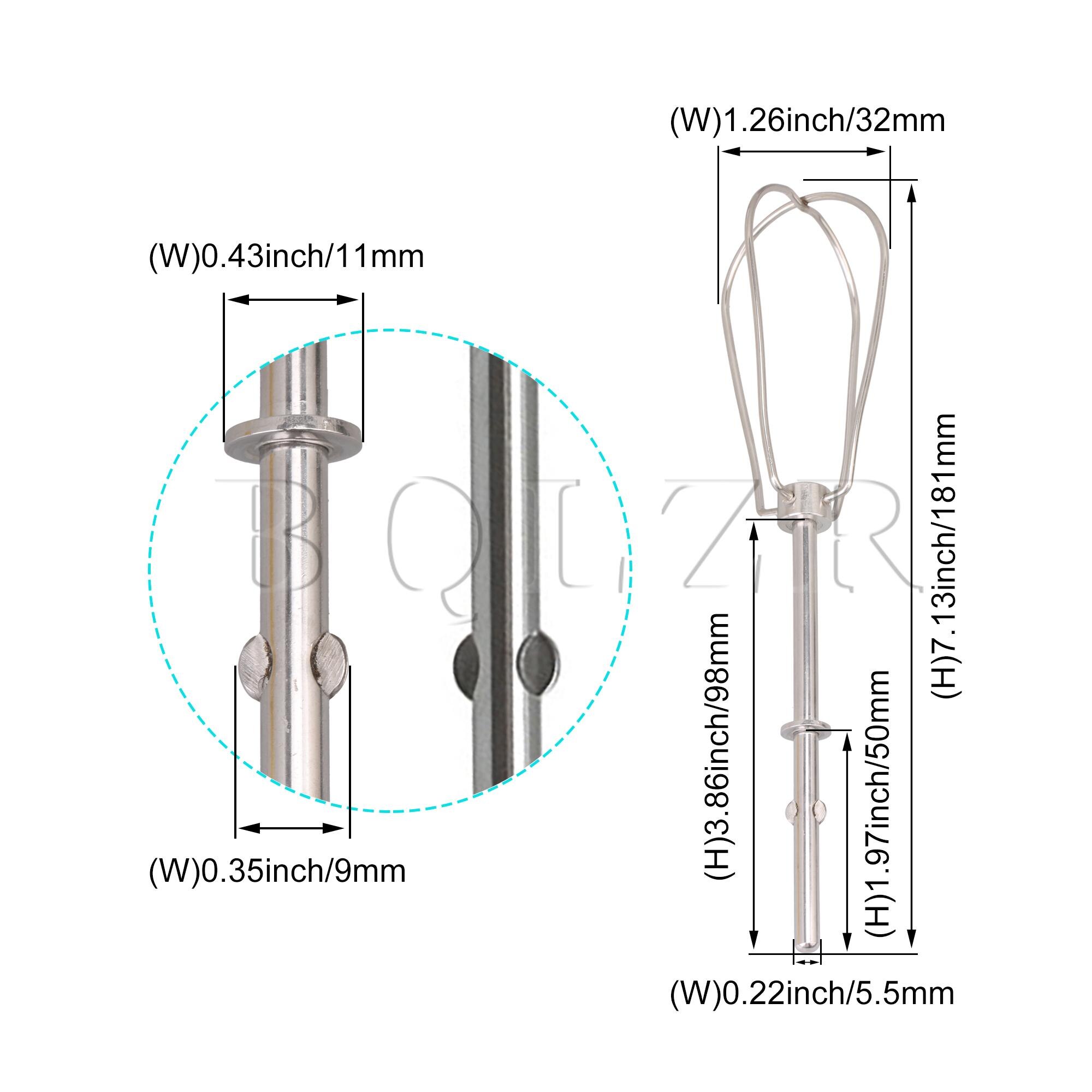2 st  w10490648 stavmixer turboblandare för hemköksredskap silver