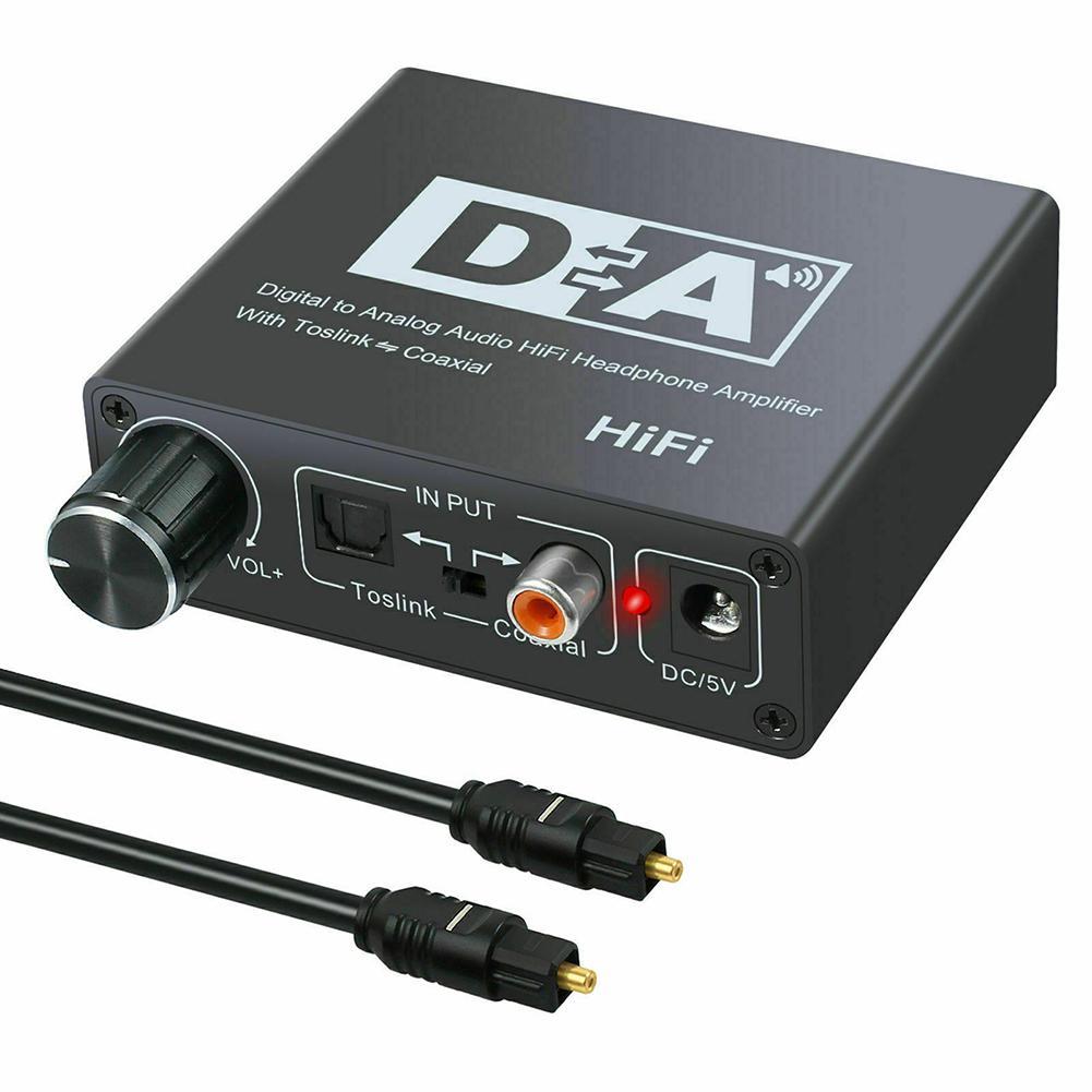 BL 192KHz Coaxial Digital a analógico R/L RCA 3,5mm Jack HiFi Adaptador convertidor de Audio adaptador estéreo de Accesorios