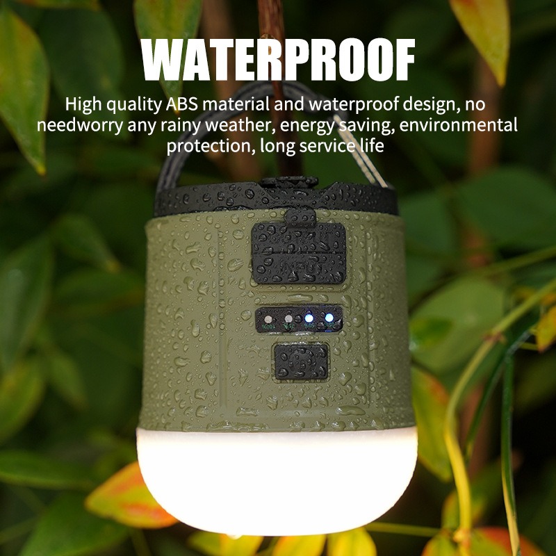 Lámpara de Camping de generación de energía manual, luz de Camping eléctrica de manivela de emergencia impermeable para exteriores, salida recargable portátil