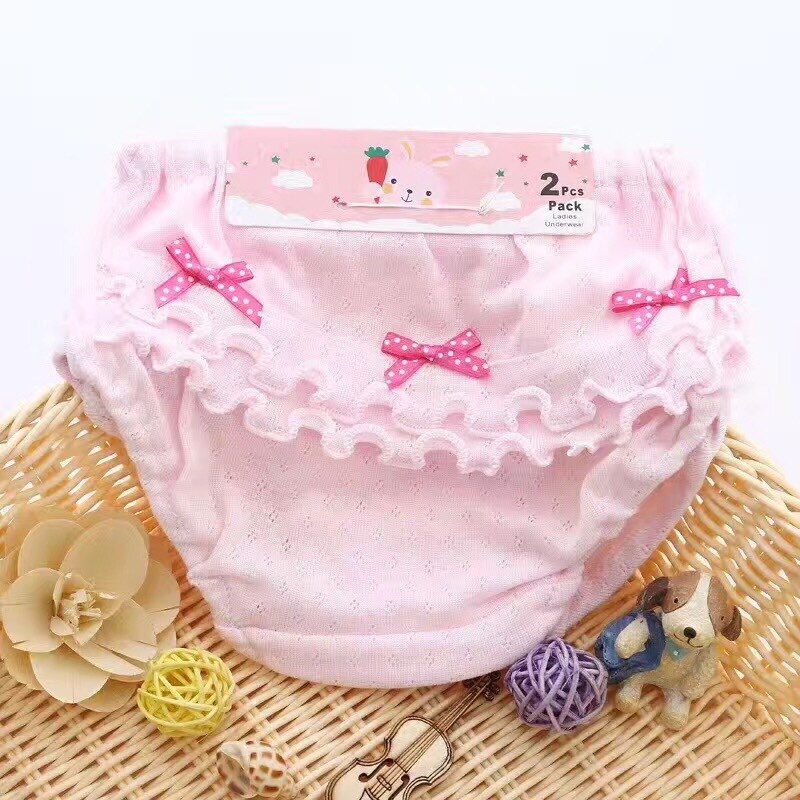 Cuecas infantil de algodão respirável, roupa íntima para bebês de 1 a 7 anos: pink / 120