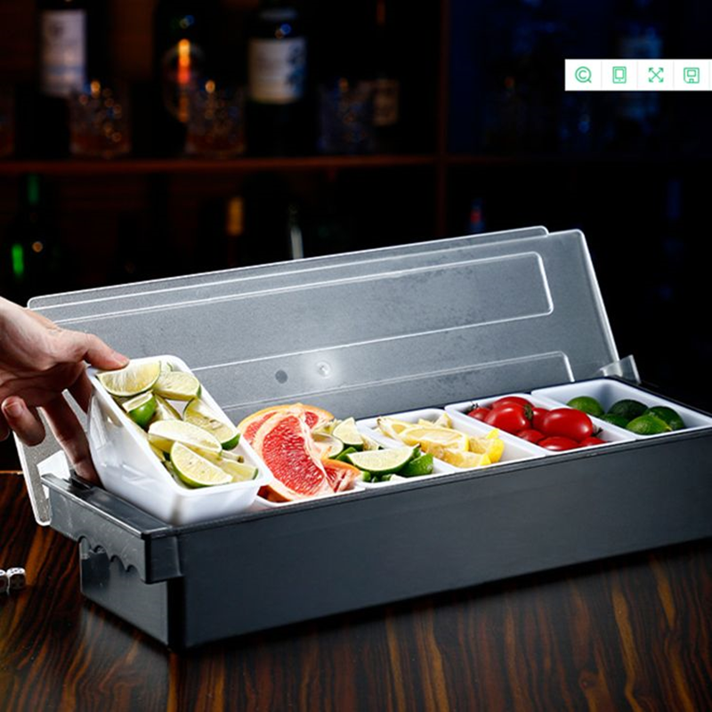 Contenedor de frutas para habitación, recipiente para frutas, caja decorativa aromatizante de cócteles, tarros de plástico para especias, plato para aperitivos, accesorios de Bar