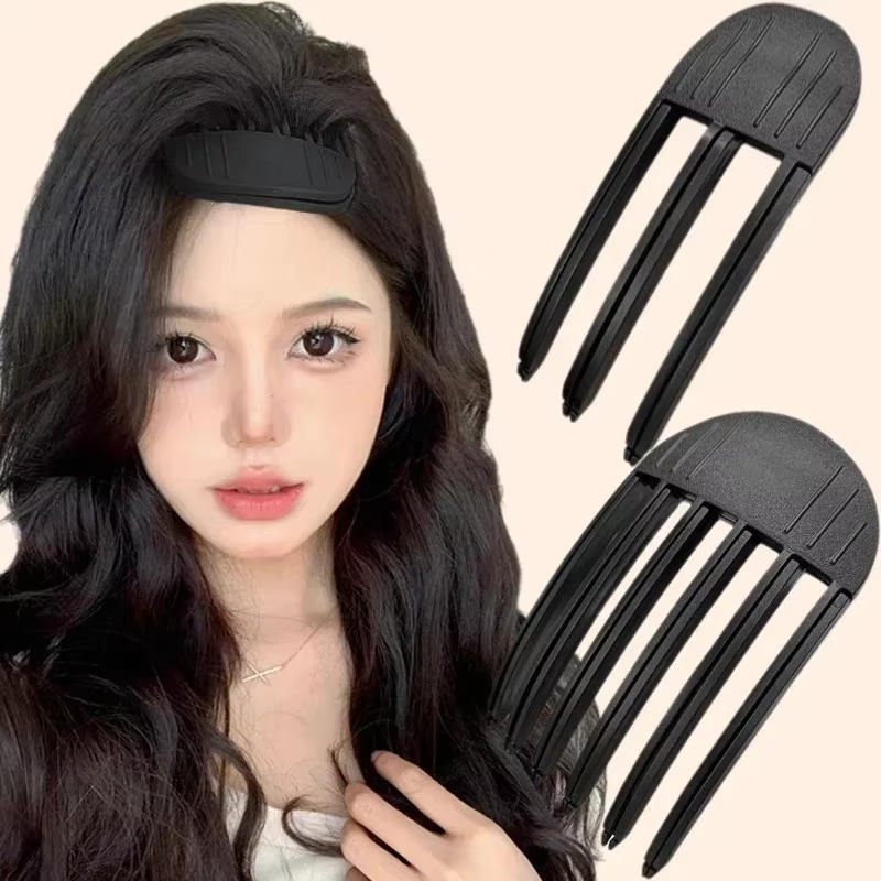1/2 Stuks Eenvoudige Pluizige Haarwortels Clips Geen Warmte Hoge Vertex Haar Krultang Styling Pluizigheid Vrouwen Mannen volume Wind Beeldhouwen Kam