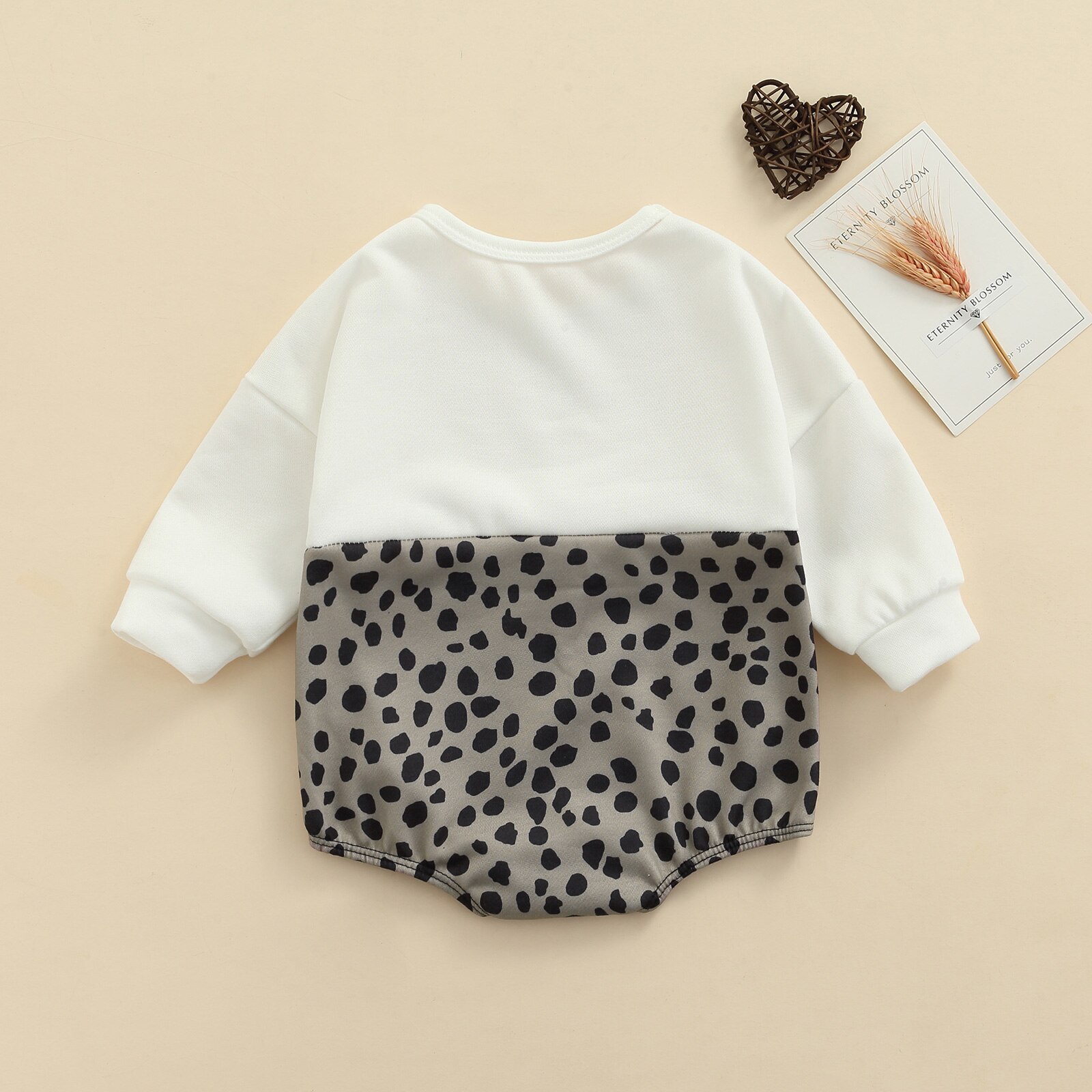 Citgeett Herfst Baby Baby Meisjes Jongens Toevallige Lange Mouw Bodysuit Leopard Stiksels Driehoek Jumpsuits Lente Kleding