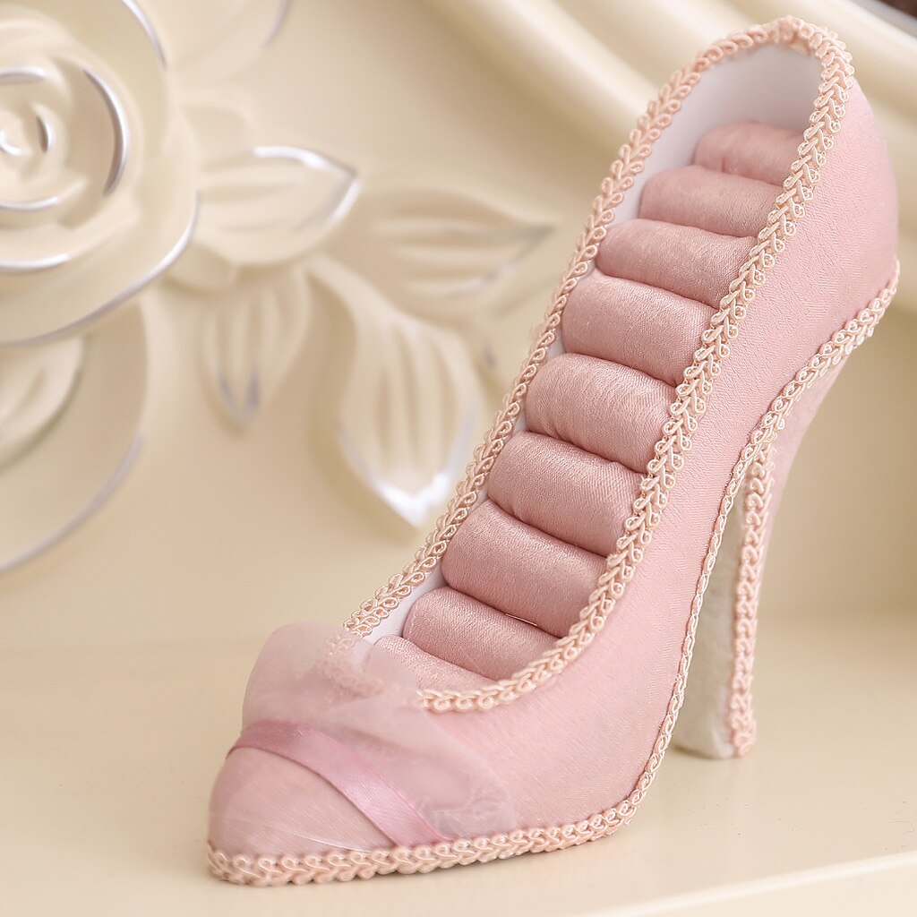 High Heel Shoe Ring Earring Holder Jewelry Display Stand Jewelry Organiser Rack Resin Material Decor Supplies