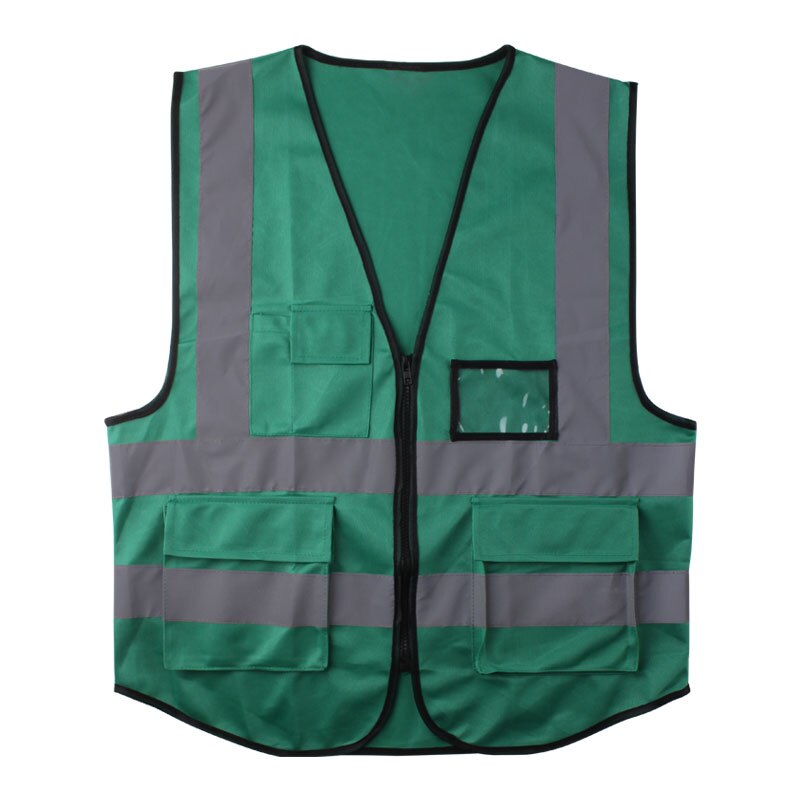 CK TECH High Visibility Reflective Safety Vest With Reflective Strips Construction Work Vest Traffic Police Miners Workwear: green / L