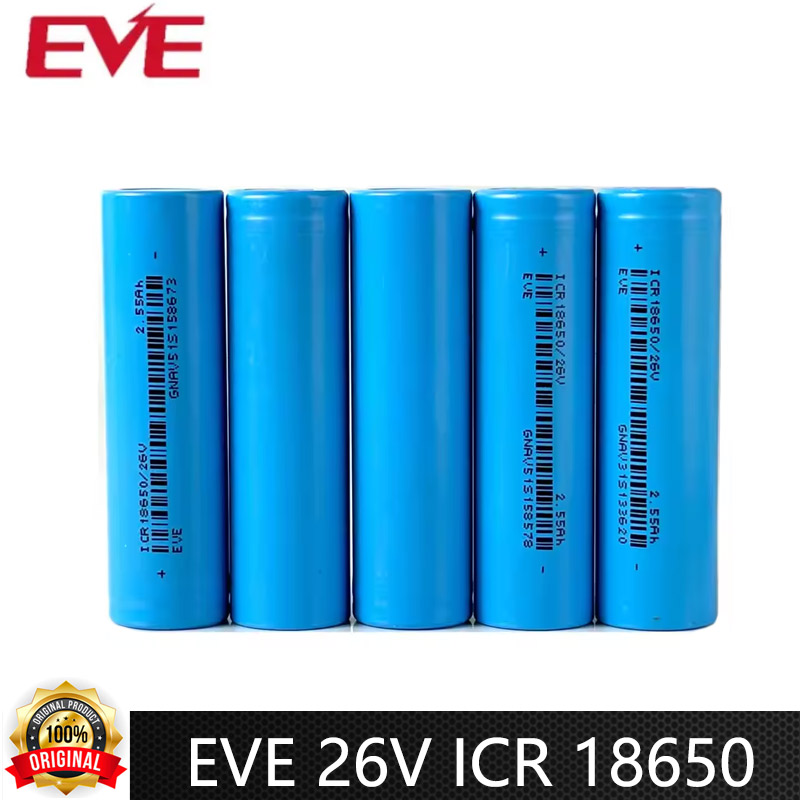 2-50 stks EVE 26 V ICR 18650 Batterij 2550 mAh CDR 7.5A 3.6 V Platte Top Batterij Oplaadbare Lithium-ion Mobiele Voor DIY Batterij